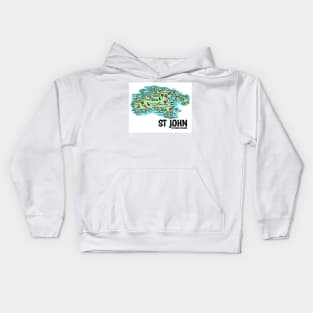 St John Map Kids Hoodie